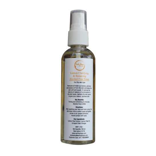 Lemon Clarifying & Balancing Alcohol Free Toner (Oily Skin Type)